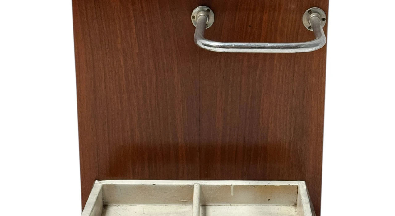 Walnut Art Deco Modernist Umbrella Stand, 1930s